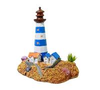 MALSSE Phare artificiel délicat pour aquariums, terrarium, paysage, crevettes, arbre, décoration d'habitat, décoration de châteaux sous-marins