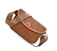 MALSSE Sac à bandoulière en cuir synthétique pour femme élégant coréen poitrine quotidienne tendance rencontres femmes bandoulière en cuir PU Messenger poitrine épaule simple, marron, Taille unique