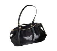 MALSSE Sac à bandoulière en nylon pour femme - Grande capacité - Aisselle - Sac à main simple - Pour entraînement sous les bras - Grande capacité - Sac à main décontracté - Aisselles assorties, Noir