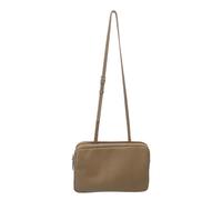 MALSSE Sac à bandoulière simple tendance en cuir PU carré sac à main compact et fonctionnel pour femme bandoulière, abricot, One Size