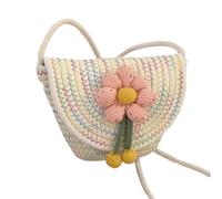 MALSSE Sac à bandoulière tendance en fil de coton motif floral pour un usage quotidien pour les amateurs d'art, Lot de 2 fils de couleur, One Size