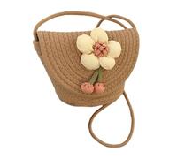 MALSSE Sac à bandoulière tendance en fil de coton motif floral pour un usage quotidien pour les amateurs d'art, kaki, One Size