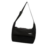 MALSSE Sac à bandoulière tendance pour homme et femme - Sac à bandoulière multifonction japonais avec sangle réglable - Sac à bandoulière zippé, Noir , One Size