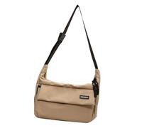 MALSSE Sac à bandoulière tendance pour homme et femme - Sac à bandoulière multifonction japonais avec sangle réglable - Sac à bandoulière zippé, kaki, One Size