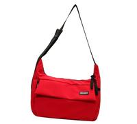 MALSSE Sac à bandoulière tendance pour homme et femme - Sac à bandoulière multifonction japonais avec sangle réglable - Sac à bandoulière zippé, Rouge, One Size