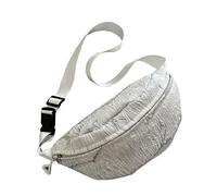 MALSSE Sac à bandoulière unisexe avec compartiments spacieux pour femme, sac de poitrine japonais, sac à bandoulière en toile, sac à bandoulière japonais, blanc, One Size