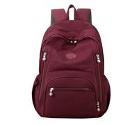 MALSSE Sac à dos de voyage pour étudiant ou école - Grande capacité - Décontracté - Résistant à l'eau - Grande capacité - Pour ordinateur portable, Rouge