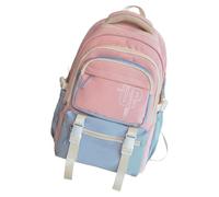 MALSSE Sac à dos en nylon de grande capacité pour adolescents, garçons, filles, adultes, école, voyage, unisexe, mode japonaise, sac à livres pour ordinateur portable, sac à bandoulière réglable, D