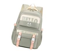 MALSSE Sac à dos tendance pour adolescent avec tissu Oxford résistant à l'eau Sac à dos pour étudiant Sac à dos pour les aventures quotidiennes Sac à dos de voyage, gris