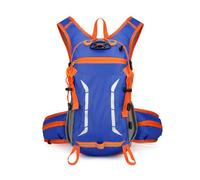 MALSSE Sac à dos unisexe à double épaule pour plein air hydratations multi-poches cyclisme camping étanche avec support de casque de voyage, bleu marine