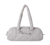 MALSSE Sac à main matelassé décontracté élégant avec nœud rembourré Sac à bandoulière spacieux sous les aisselles pour tous les jours Essentiel Bowknot Quilting Sac à bandoulière, gris, One Size