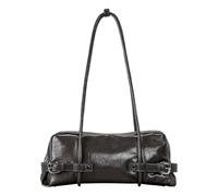 MALSSE Sac à main pour femme avec poignée sur le dessus, fermeture éclair sur les épaules, style motard, rétro, pour tous les jours, sac à main pour femme avec bandoulière assortie, gris, One Size