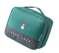 MALSSE Sac de rangement portable pour traumatismes en plein air, grande capacité, organiseurs médicaux, pilules, bouteilles, Vert