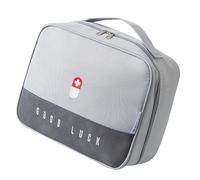 MALSSE Sac de rangement portable pour traumatismes en plein air, grande capacité, organiseurs médicaux, pilules, bouteilles, gris
