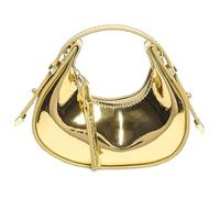 MALSSE Sac de soirée élégant pour femme - Petit sac à main accrocheur pour fête - Sac de soirée en cuir synthétique - Sac à main accrocheur, doré, One Size