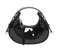 MALSSE Sac de soirée élégant pour femme - Petit sac à main accrocheur pour fête - Sac de soirée en cuir synthétique - Sac à main accrocheur, Noir , One Size