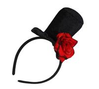MALSSE Serre-tête de sorcière d'Halloween pour cosplay, fleur sanglante, chapeau de magicien, bandeau pour adultes et enfants, accessoire de costume