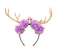 MALSSE Serre-tête gothique en forme de bois de cerf pour Halloween, tête de mort, corne de cerf, accessoires de cheveux pour cosplay, fête d'Halloween