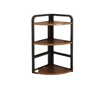 MALSSE Support d'angle gain de place avec 2 étagères de bureau pour organiser deux étagères murales en bois et métal Installation simple Étagère murale