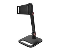 MALSSE Support de moniteur portable robuste pour appareils - Rotation à 360° - Réglage de la hauteur - Construction en aluminium - Support de moniteur portable