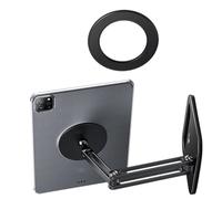 MALSSE Support de tablette rotatif extensible, pliable, base en aluminium, contrôle de la tension, support de tablette pliable en aluminium