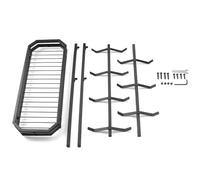 MALSSE Support de tasses en fer noir avec 14 crochets et plateau de base pour cuisine ou thé/café