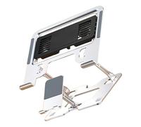 MALSSE Support de téléphone portable 2 en 1 réglable pour ordinateur portable - Support ergonomique réglable pour le travail collaboratif - Rangement facile - Ergonomique