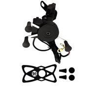 MALSSE Support de téléphone pour moto pivotant à 360° - Support de téléphone pour vélo électrique - Accessoires de moto - Supports de guidon de vue arrière