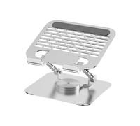 MALSSE Support d'ordinateur réglable pliable pour ordinateur portable pour bureau, support rotatif à 360 degrés pour ordinateur portable, support ergonomique réglable pour ordinateur portable