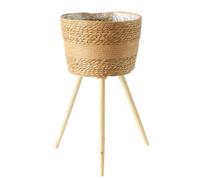 MALSSE Support pour pots de fleurs pour plantes - Panier en bois - Pour intérieur et extérieur - Décoration de ferme