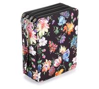 MALSSE Trousse à crayons de couleur haute capacité pouvant contenir 168 emplacements pour crayons de couleur gel de grande capacité pour étudiants artistes, fleurs