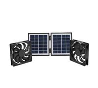 MALSSE Ventilateur de panneau solaire portable 10 W - Petit ventilateur pour serre intérieure et extérieure - Étanche