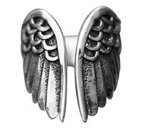 Malsyee Bague en forme d'aile d'ange bohème en argent - Bague réglable