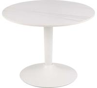 Malta table basse Ø60cm céramique blanc.