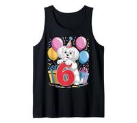 Maltais 6e anniversaire garçon fille 6 ans sixième six maltais Débardeur