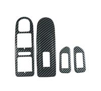 MALTAY Intérieur Couverture Garniture Garniture Couvercle Panneau Commutateur Commande Lève-vitre Texture Fiber Carbone Style Voiture pour VW pour Golf 6 MK6 2010 2011 2012 2013