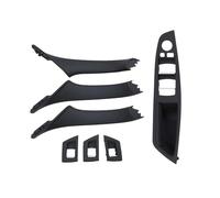 MALTAY Poignée Porte Intérieure Voiture Lot 7 Pour BMW Série 5 F10 F11 F18 520 523 525 528 2010-2017 RHD Couvercles Commutateur Lève-vitre Porte Côté Conducteur Droit(A Black)