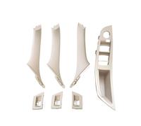 MALTAY Poignée Porte Intérieure Voiture Lot 7 Pour BMW Série 5 F10 F11 F18 520 523 525 528 2010-2017 RHD Couvercles Commutateur Lève-vitre Porte Côté Conducteur Droit(B Oyster)