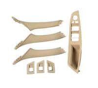 MALTAY Poignée Porte Intérieure Voiture Lot 7 Pour BMW Série 5 F10 F11 F18 520 523 525 528 2010-2017 RHD Couvercles Commutateur Lève-vitre Porte Côté Conducteur Droit(A Beige)