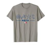 Malte Animaux Marins Drapeau Malte Créatures Mer Île T-Shirt