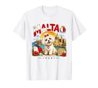 Malte Chien Maltais île de l'histoire, Graphique de Voyage beauté T-Shirt