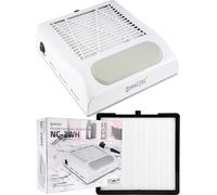MalTec 80W Aspirateur de poussière d'ongles sans sac Aspirateur de table Aspirateur professionnel pour ongles Manucure blanc