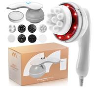 MalTec Appareil de massage anti-cellulite pour amincissement du corps, jambes, vibrations profondes, 8 embouts de massage avec sac