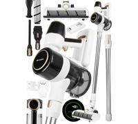 MalTec Aspirateur sans fil Sans sac PRO1000 350W Batterie HEPA 2000 mAh avec lumière Blanc Puissance d'aspiration 30 KPA