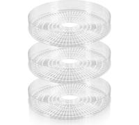 MalTec Bols ronds Tamis de séchage alimentaire Rond Jeu de 3 pièces Transparent