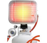 MalTec Chauffage radiant à gaz Gazcamp Porte-bouteilles radiant 4,5kW Sunshine Camping incl. tuyau de gaz