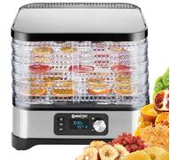 MalTec Déshydrateur avec minuterie 450 W Déshydrateur à air avec 5 niveaux pour aliments, champignons, viande, poisson, fruits, fruits, automne, herbes aromatiques