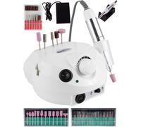 MalTec Ponceuse à ongles professionnelle 30 W | Lime à ongles électrique | 30 000 tr/min | avec pédale et 6 embouts | pédicure | Manucure | Ongles en gel | Soin des ongles | Set de fraises