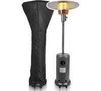 MalTec Parasol chauffant à gaz Chauffage de terrasse ZONE GH155 13kW hauteur 220cm couverture tuyau acier avec réducteur