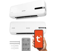 MalTec Rideau d'air PT4000Wt Radiateur soufflant 2000W céramique WiFi Télécommande Minuterie Oscillation Détection de fenêtre silencieux Montage mural Thermostat Bureau Maison